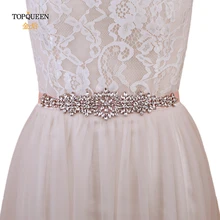 TOPQUEEN S319-RG блестящее обручальное кольцо из розового золота пояс ручной работы горный хрусталь цветок из розового золота платье с ремнем платье с поясом официантка
