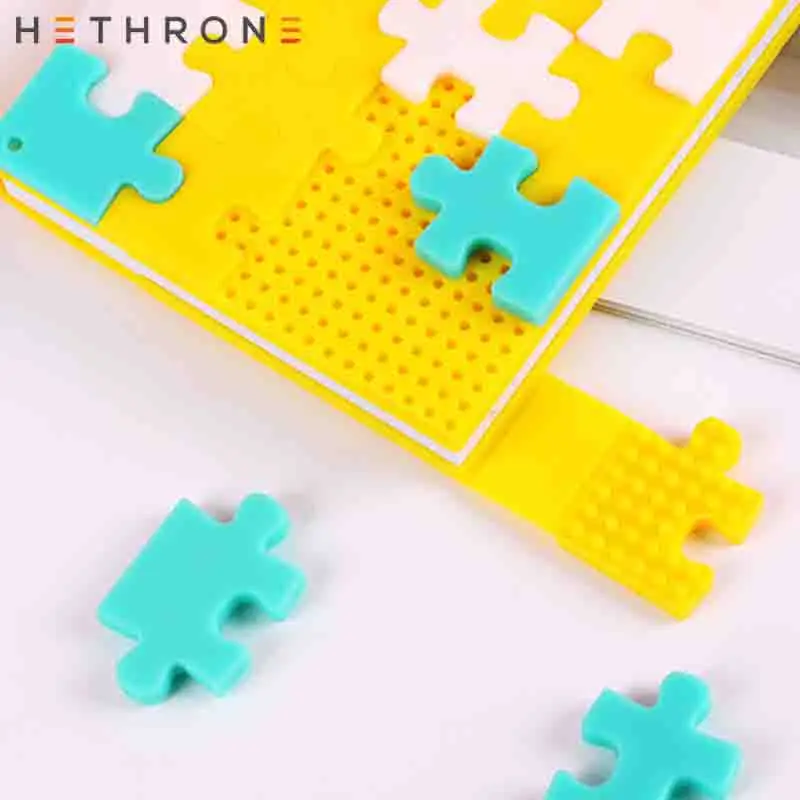 Hethrone Kawaii, силиконовый блокнот для самостоятельной сборки, съемная креативная головоломка, портативный удобный блокнот для школы, офиса, карманный блокнот