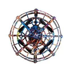 Drone commandé à la main, jouets boule volante rotative 2022, avec lumières LED colorées, pour enfants, merveilleux cadeaux de vacances, 360 