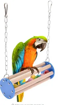 Pet bird chew toy station parrot ring ring hanging swing cage toy parrot pet bird supplies Bird Toys