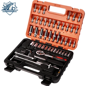 

53pcs Spanner Socket Set 1/4" Screwdriver Ratchet Wrench Set Kit Car Repair Tools Combination Hand Tool Set