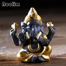 Керамический Индийский Слон Ганеш, статуи Будды, мини-фигурка слона, домашний Чайный домик, украшения, аксессуары, украшение для домашнего питомца