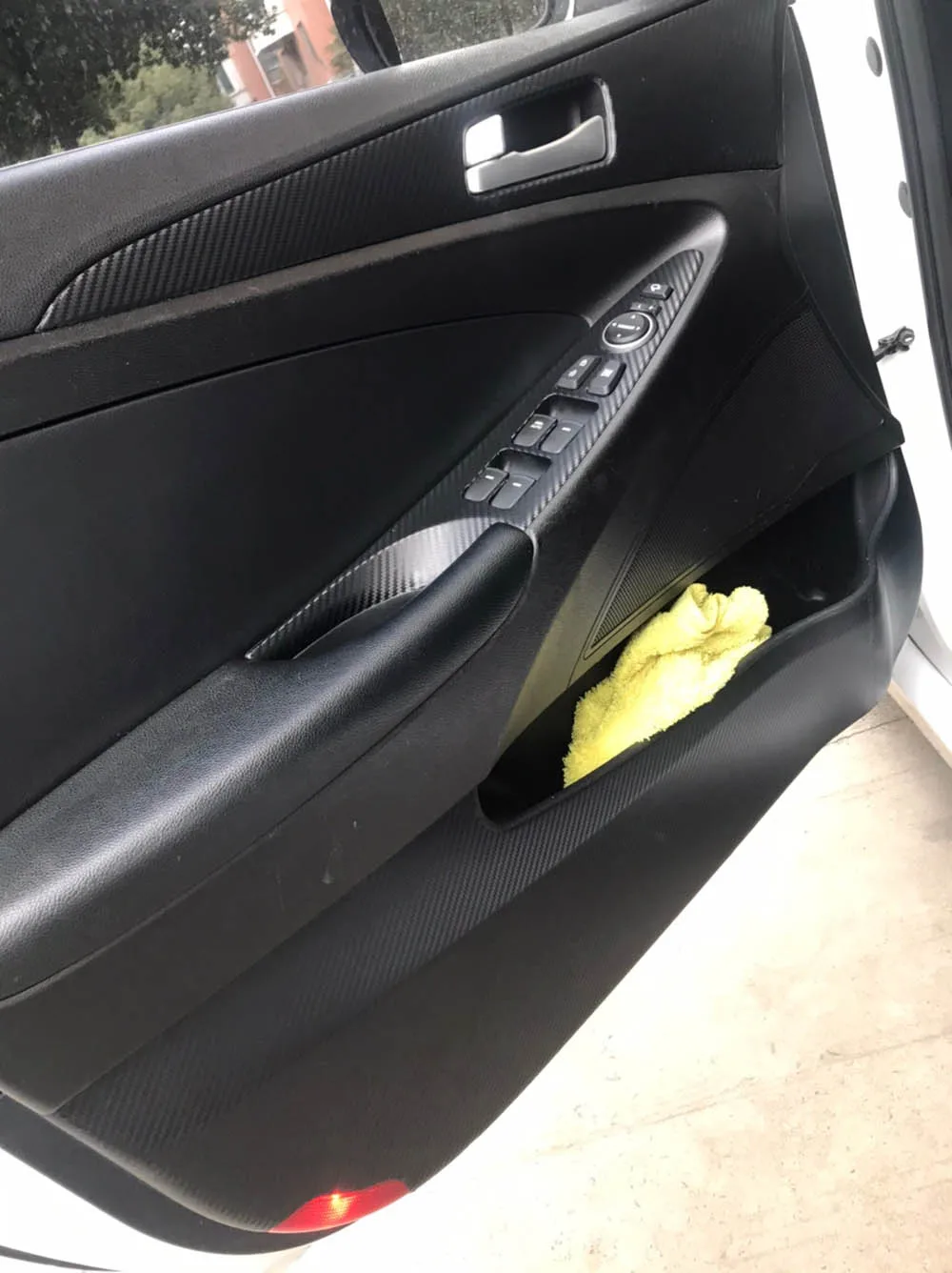 Для hyundai sonata 8 2011- внутренняя Центральная панель управления дверная ручка 5D наклейки из углеродного волокна наклейки аксессуары для стайлинга автомобилей
