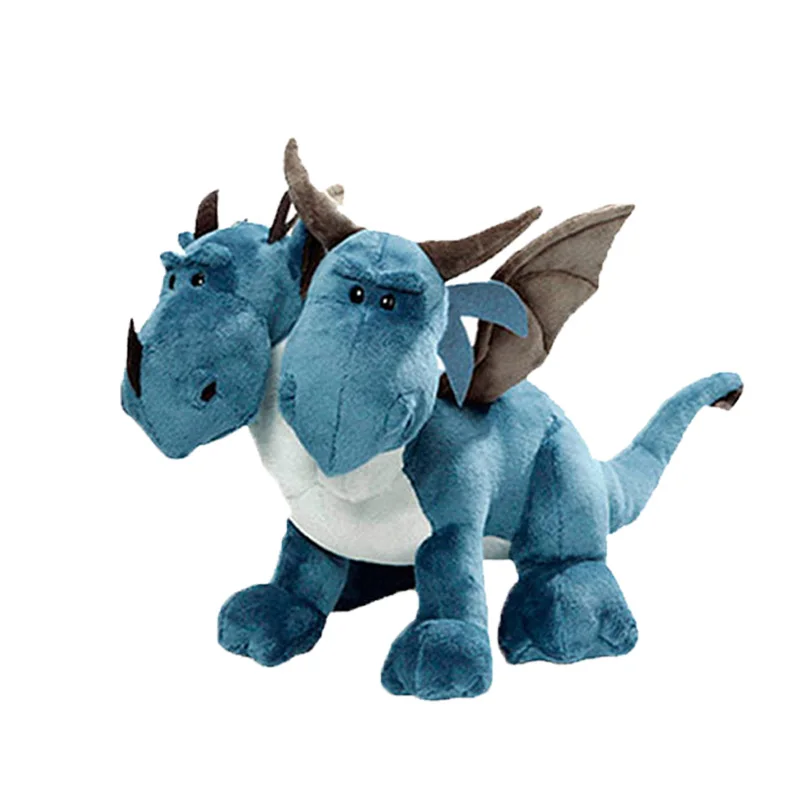 60-80 см динозавр плюшевые игрушки Двуглавые животные мягкие куклы мультфильм аниме две головы дракон для детей день рождения рождественские подарки
