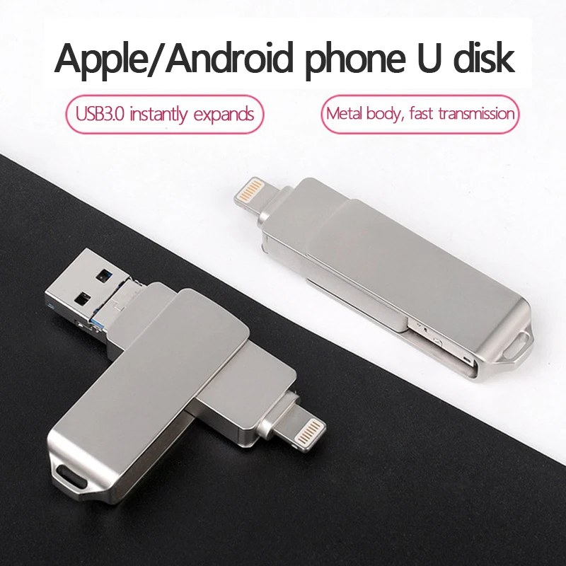Высокоскоростной USB накопитель OTG 512 ГБ 256 128 64 32 16 8 внешний двусторонний Micro для Apple