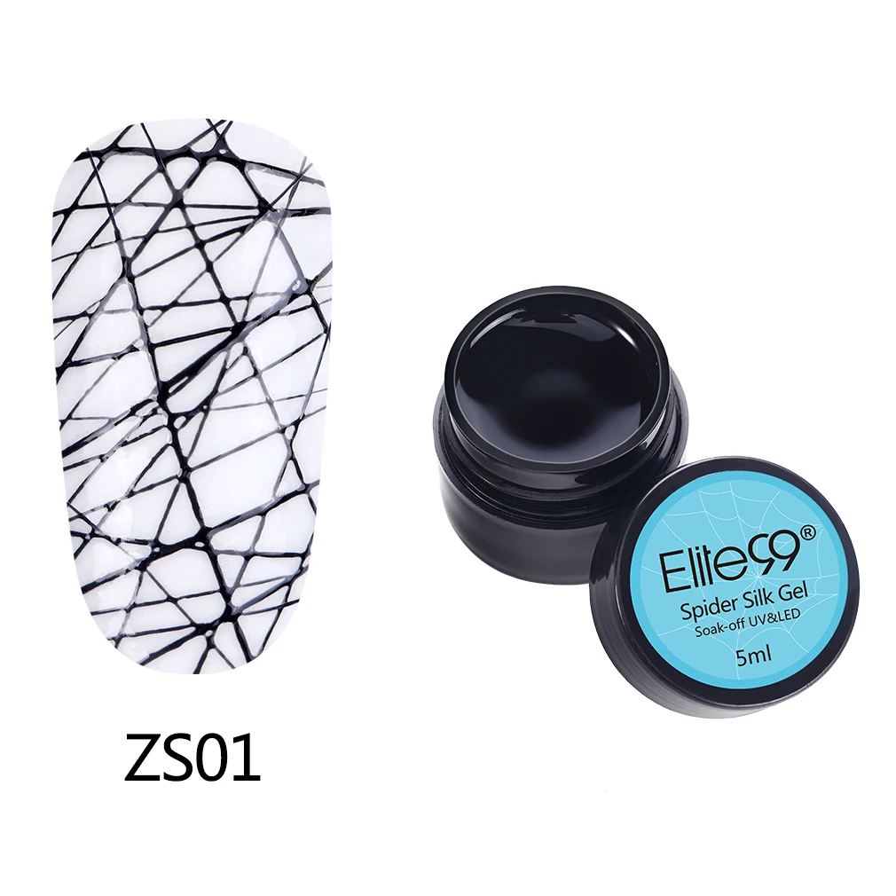 ZS01 Elite99, 5 мл, полуперманентный лак для ногтей, паучий гель-краска, креативный УФ-гель, проволочный рисунок, эластичность, точечная линия, впитывающий Гель-лак - Цвет: ZS01
