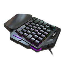V100 USB Wired Single Hand Gaming RGB Light Keyboard Mix-color Backlit 35 Keys Keypad for LOL/PUBG/CF V100 USB Wired Single Hand Gaming RGB Light Keyboard Mix-color Backlit 35 Keys Keypad for LOL/PUBG/CF