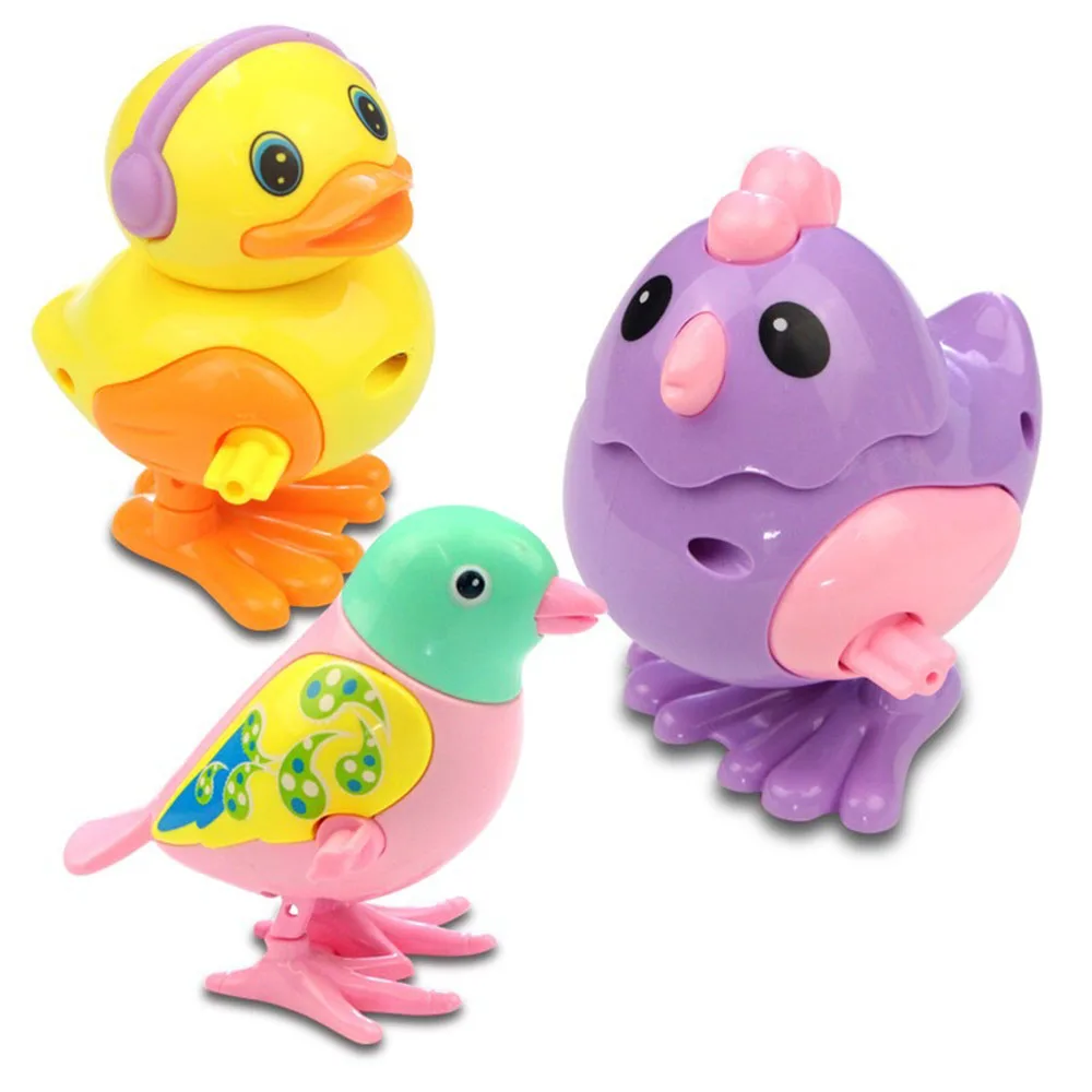 Kids Classic Wind Up Animal Clockwork Toys Jumping Frog Ducks birds bee Vintage Toy For Children Boys Educational Free Shipping