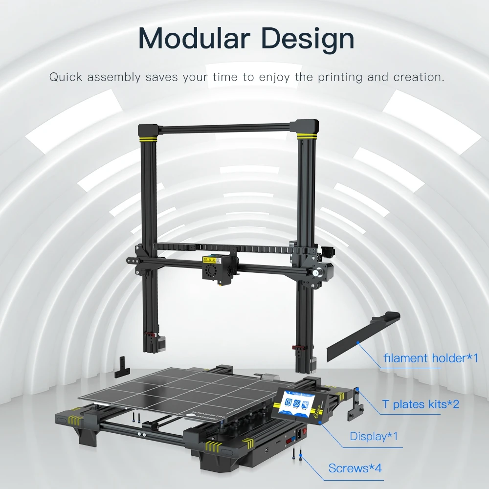 ANYCUBIC 3d принтер чугун крупнейший TFT экран ультрабазы экструдер двойной Z Axisolor
