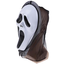 Juguetes novedosos de Halloween máscara cara fantasma Horror chillando máscara mueca para adultos terrorífico Cosplay Prop carnaval Masker decoración de fiesta