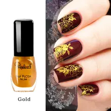 Beateal, 5 мл стемпинг ногтей покрытие лак красочные черный, белый цвет золотой серебряный ноготь искусства пластина штамп масло белый ночное тиснения серии