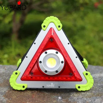 

COB LED Portable Triangle Warning Led Floodlight USB Car Repairing Work Lamp Multi-function Handle Camping Light Searchlight