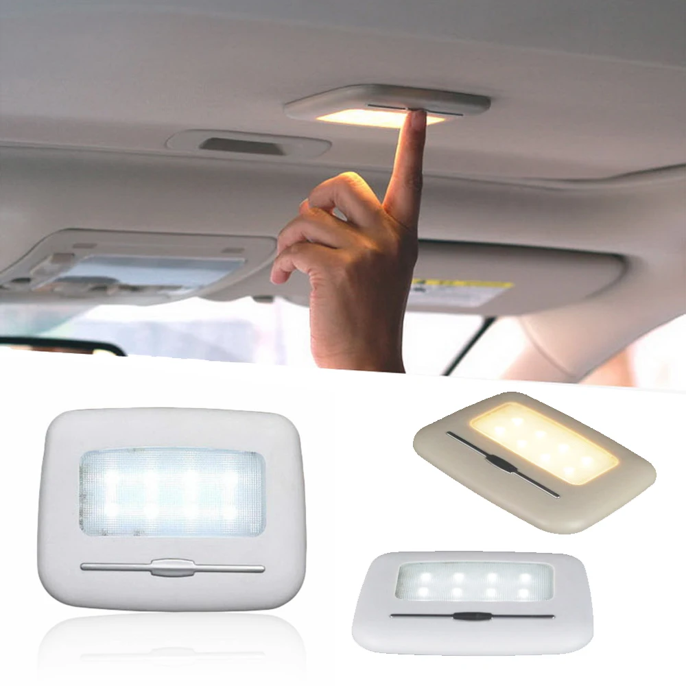 8LED внутренний потолочный купольный светильник на крышу, зарядка через usb, белая лампа для чтения, лампа для чтения в автомобиле, ночной Светильник lampTouch