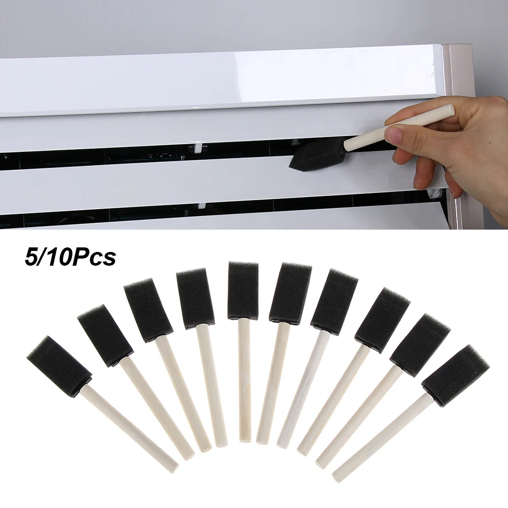 5/10PCs Mini Air Conditioner Vent Cleaning Brush Car Grille Cleaner Auto Detailing Sponge with Wooden Handle Clean Tool | Автомобили и