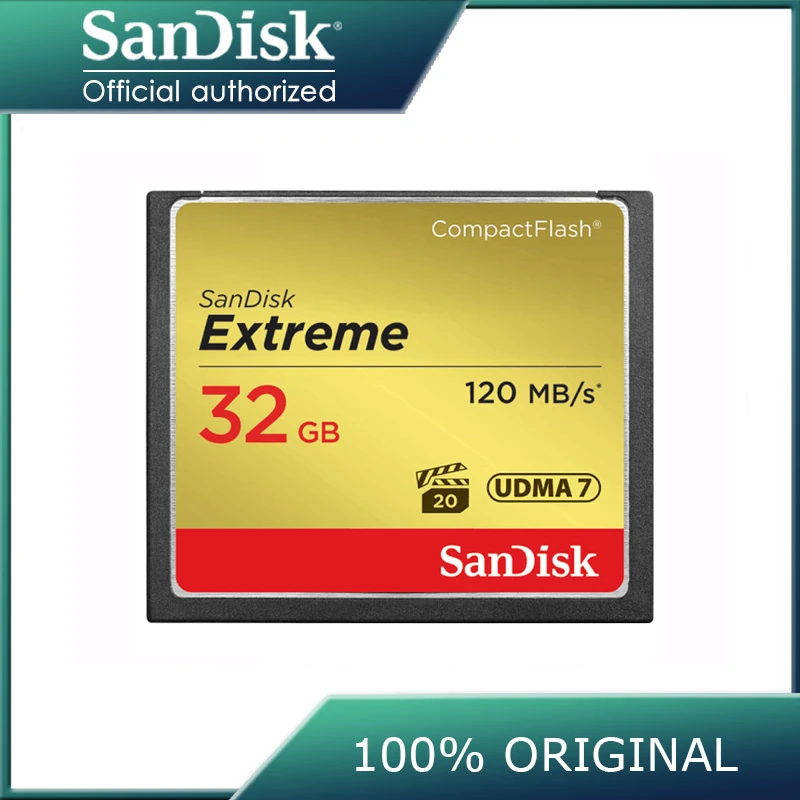 64 gb memory card Sandisk Flash Camera Memory Card Extreme Compact 32 GB 64 GB 128 GB Up to 120 MB / s Read Speed for 4 K and Full HD Video 256gb memory card