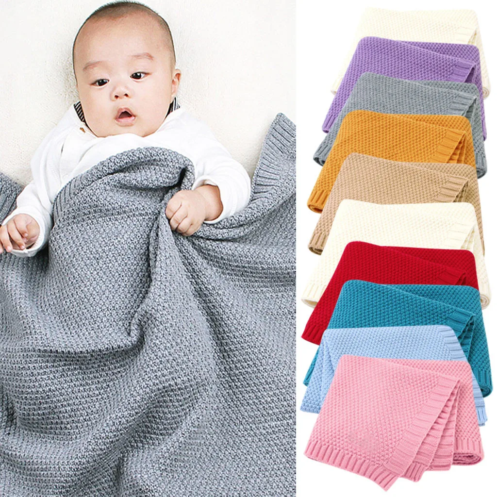 

Baby Blankets Knitted Newborn Swaddle Wrap Soft Toddler Sofa Crib Bedding Quilt Winter Autumn Baby Stroller Blanket
