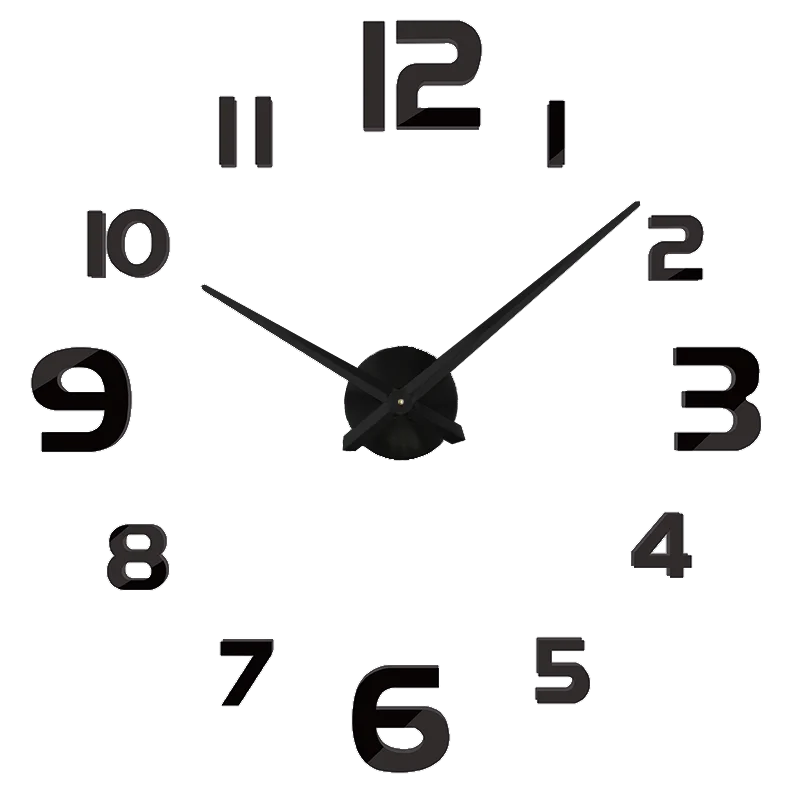 Новинка 2020 3D настенные часы сделай сам акриловые зеркальные большого размера