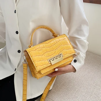 

Women Fashion Bags Stone Pattern PU Leather Shoulder Messenger Bag Lady Crossbody Mini Bag Female Crown Evening Bags With Chain