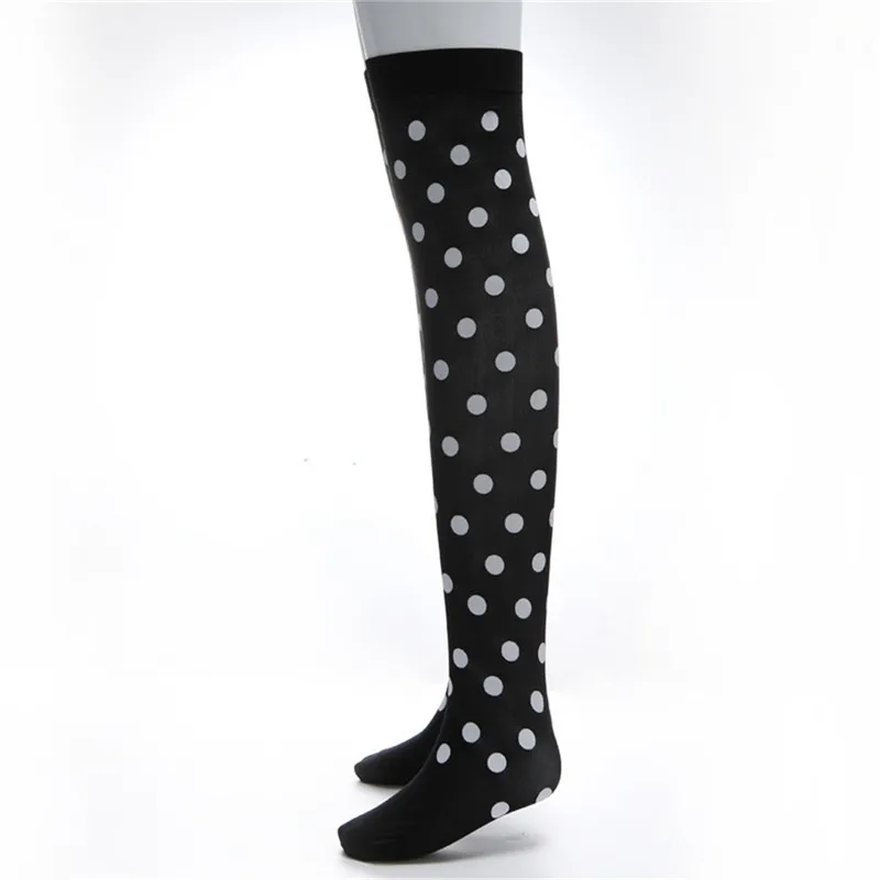 Halloween Stockings Print Socks Masquerade Socks White wave point Fancy Dress Party Funny Dress Up Props#1G05