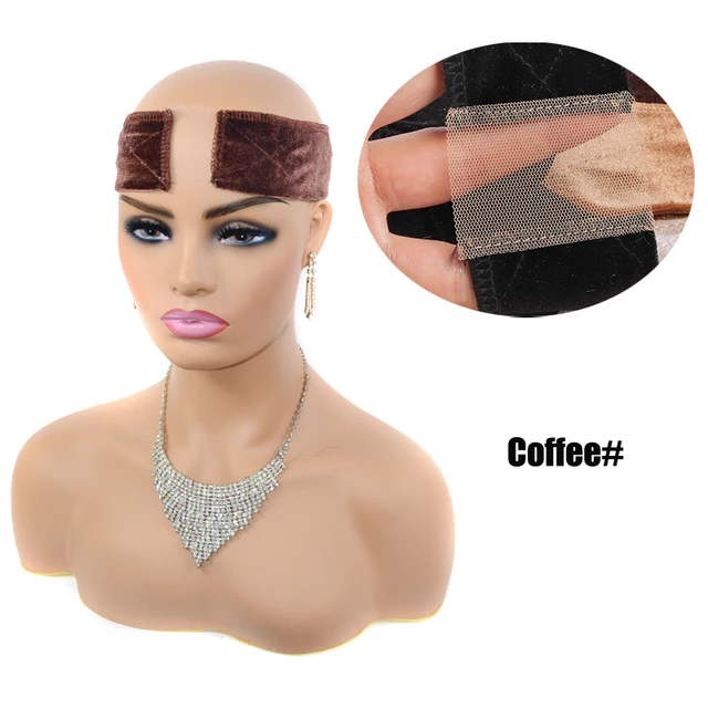 Velvet Lace Wig Grips Headband Comfortable Adjustable Wig Grip Band For Wig Non-slip Hair Accessories 6 Colors Coffee
