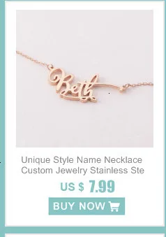 Stainless Steel Simple Circle Pendant Name Necklace Personalized Rose Gold Color Nameplate Choker Necklaces For Women Jewelry