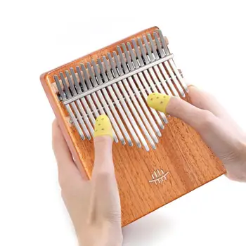

New 21 Keys Thumb Piano Mahogany Maple Acacia Walnut with Tuning Hammer Musical Scale Sticker Cloth Bag For Beginner