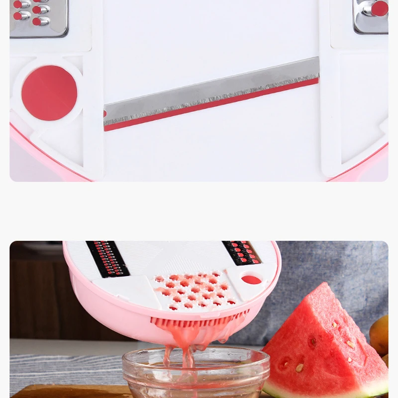 Многофункциональная вращающаяся овощерезка с дренажной корзиной из нержавеющей стали, кухонный измельчитель овощей, фруктов, терка, слайсер