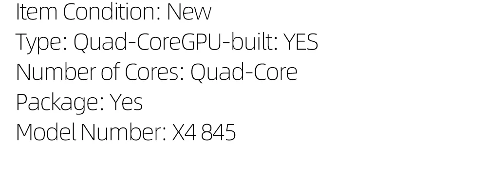 AMD New Athlon X4 845 3.5 GHz 65W Quad-Core CPU Processor AD845XACI43KA Gamer Socket FM2+ DDR3 Desktop Accessories cpu processor