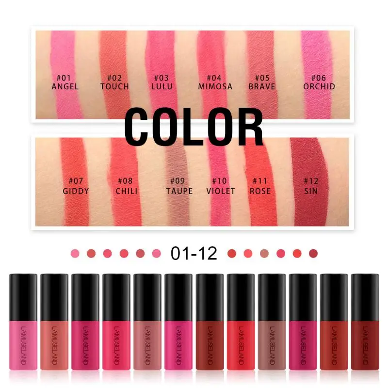 3 Pcs/set Lip Gloss Sample Matte Waterproof Long-lasting Non-stick Cup Lip Glaze 5 Styles Optional TSLM1 3 Pcs/set Lip Gloss Sample Matte Waterproof Long-lasting Non-stick Cup Lip Glaze 5 Styles Optional TSLM1