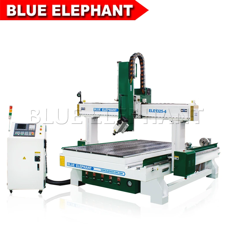 Станок для резьбы по дереву с ЧПУ BLUE ELEPHANT 1325 4 оси 5 отличное качество фрезерный