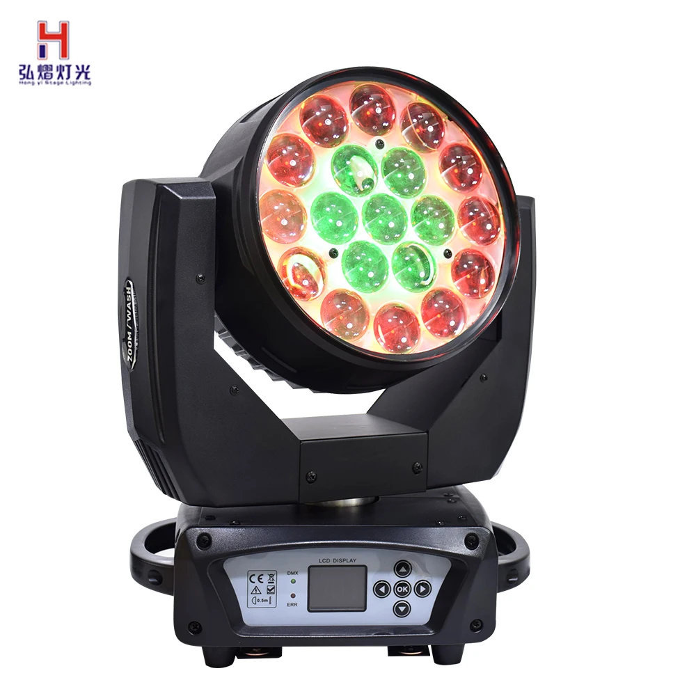 

19x15w led moving head zoom dj light of high quality RGBW 4in1 bee-eyes wash effect strobe lights for stage nightclub lighting