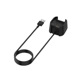 

1M Replaceable USB Charging Cable for Fitbit Versa 2 Smart Bracelet Wristband Dock Adapter Black