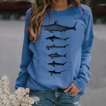 

New 2020 Shirt Women Spring Summer Floral Printing Blouse Print Sweatshirts Thermal Crewneck Long Sleeve Shirts Loose Com blusas