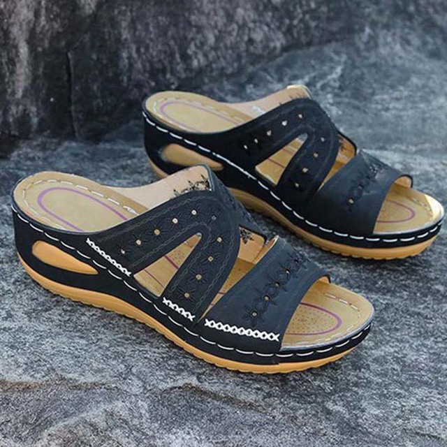 Sandals Open Toe Summer Women Flats Shoes Female Lightweight Woman Wedges Sandals Ladies Sandals Big Size Zapatos Mujer