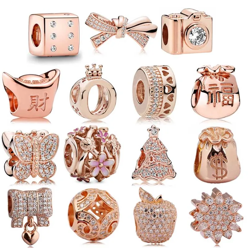 Diy Charms Rose Pave Ice Butterfly 