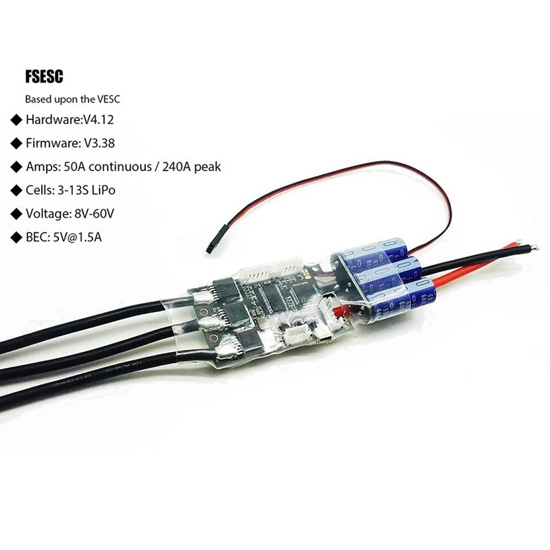 Fsesc V4 50A Sk8-Esc W/5 V/1.5A Bec для электрического скейтборда Rc автомобиля E-Bike E-Scooter Robot