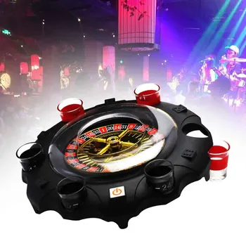 

Drinking Turntable Russia Adult Party Roulette Toy Battery Powered Gifts Swivel Plate Bar Entertainment KTV Tool Home Shot Glass