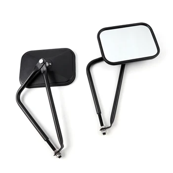 

New Side View Mirrors Door Off Mirror Square Doors Mirrors 4x4 Side Qucik Release Mirrors Fit for Jeep Wrangler CJ YJ TJ JK JL