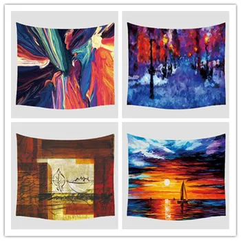 

Beautiful Wall Hanging Tapestry Forest Beautiful Waterfall Hd Scenery Beach Towel Nature Mural Polyester Carpet