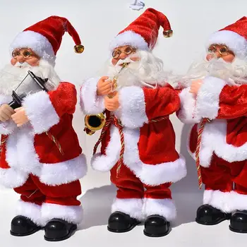 

Adorable Santa Musical Toy Christmas Electric Music Doll Home Decoration for Christmas Without Battery