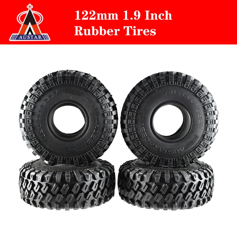 High Quality AUSTAR Crawler Car Accessories 1.9 Inch Rubber Wheel Tires for 1/10 D90 TRX4 SCX10 AXIAL TF2 RC | Игрушки и хобби