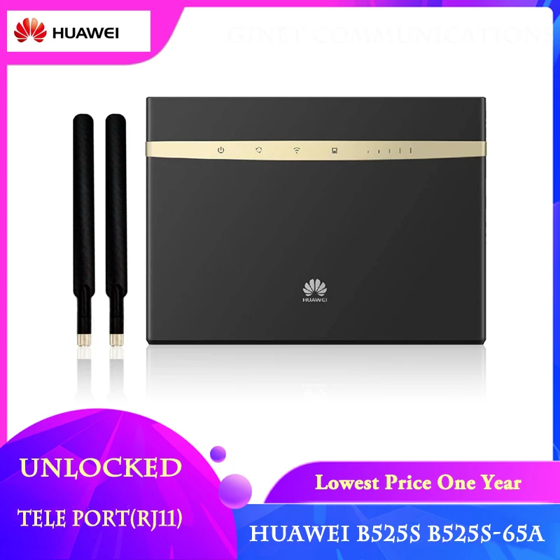 Unlocked Huawei B525 B525S-65a B525s-23a 4G LTE CPE Router 300Mbps WIFI Gateway Router Cat6 Mobile Hotspot With Free Antenna