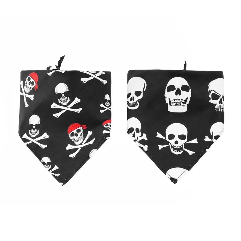 

Dog Bandana Mask Scarfs for Puppy Small Medium Large Dogs Reversible Skull Pets Bandana Accessories Triangular Bibs Kerchief Set
