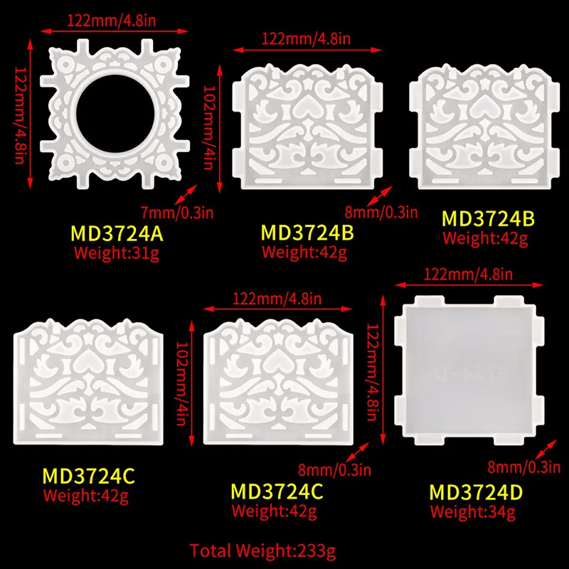 DIY Tissue Box Crystal Epoxy Resin Mold Pumping Tray Mold