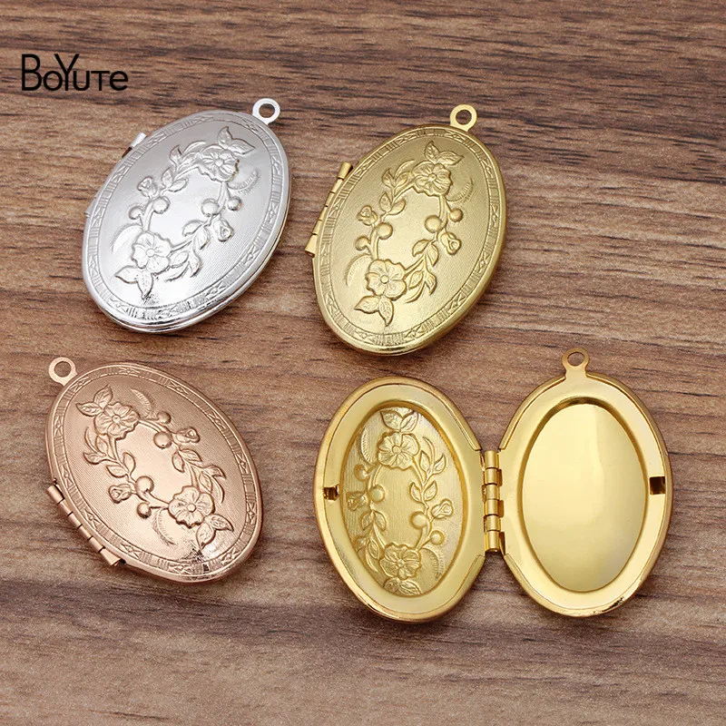BoYuTe (10 Pieces/Lot) 26*37MM 9MM Thickness Metal Brass Oval Shape