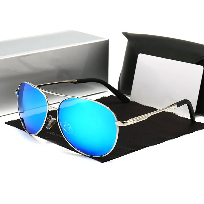 

Fashion Retro Polarized Sunglasses Men Mercede Pilot Metal Alloy Discolor Lens Day And Night Glasses For Driving Fishing 811
