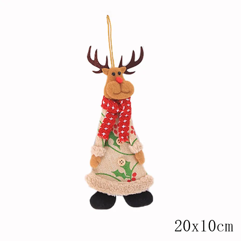 Рождественская елка Декор керст Санта Клаус Снеговик кукла Navidad украшения Рождественские украшения для дома Natal Noel Новогодний подарок - Цвет: style8-37-elk 2