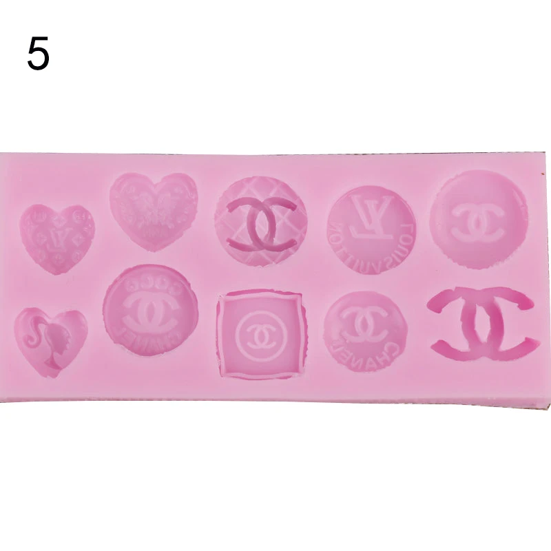 DIY Silicone Mold 10 Different X Letter Patterns Cookie Moulds Cake Decorating Tools Famous Brand Shaped Chocolate Candy Molds 7