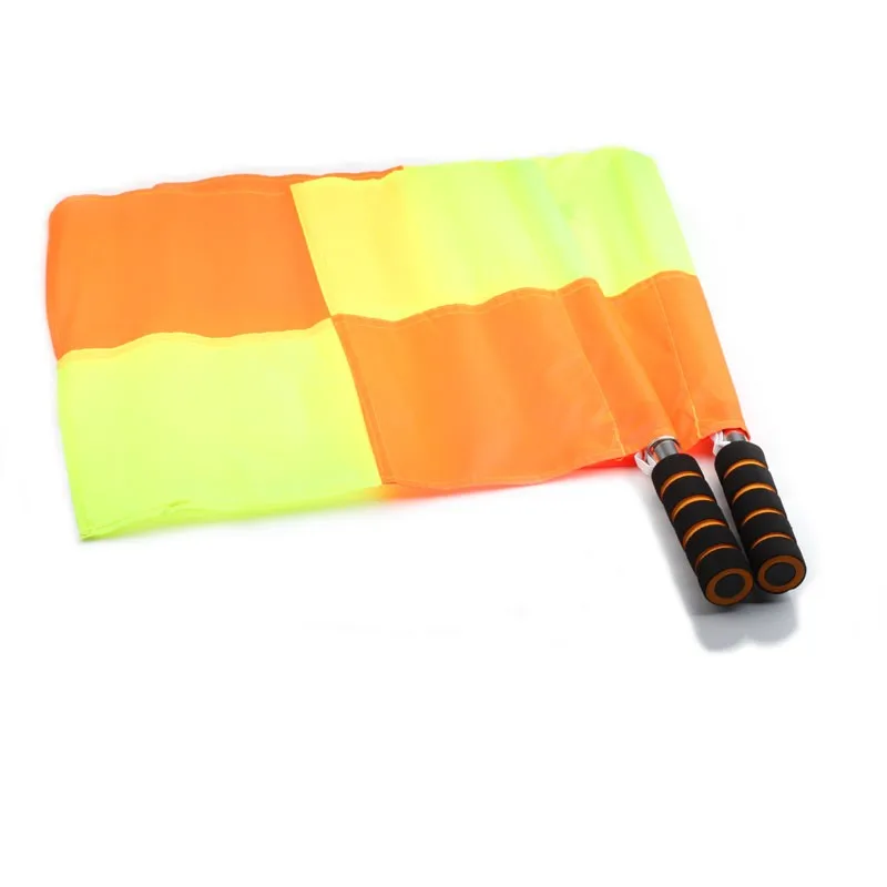 Football Match Flags With Carrying Bag Referee Equipment Football Judge Linesman Sideline Fair Play Sports Soccer Referee Flags football judge sideline fair play use sports match football linesman flags referee equipment soccer referee flag with carry bag