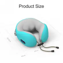 Электрическая Массажная подушка для шеи, поддержка шеи, подголовник, дорожная подушка, терапия, u-образная подушка, массажер для дома, офиса, отдыха, массаж